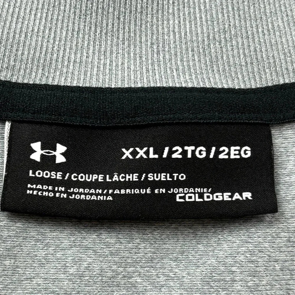 UnderArmour Men’s Gray Heather Coldgear Loose Full Zip Athletic Jacket Size XXL - Picture 12 of 14
